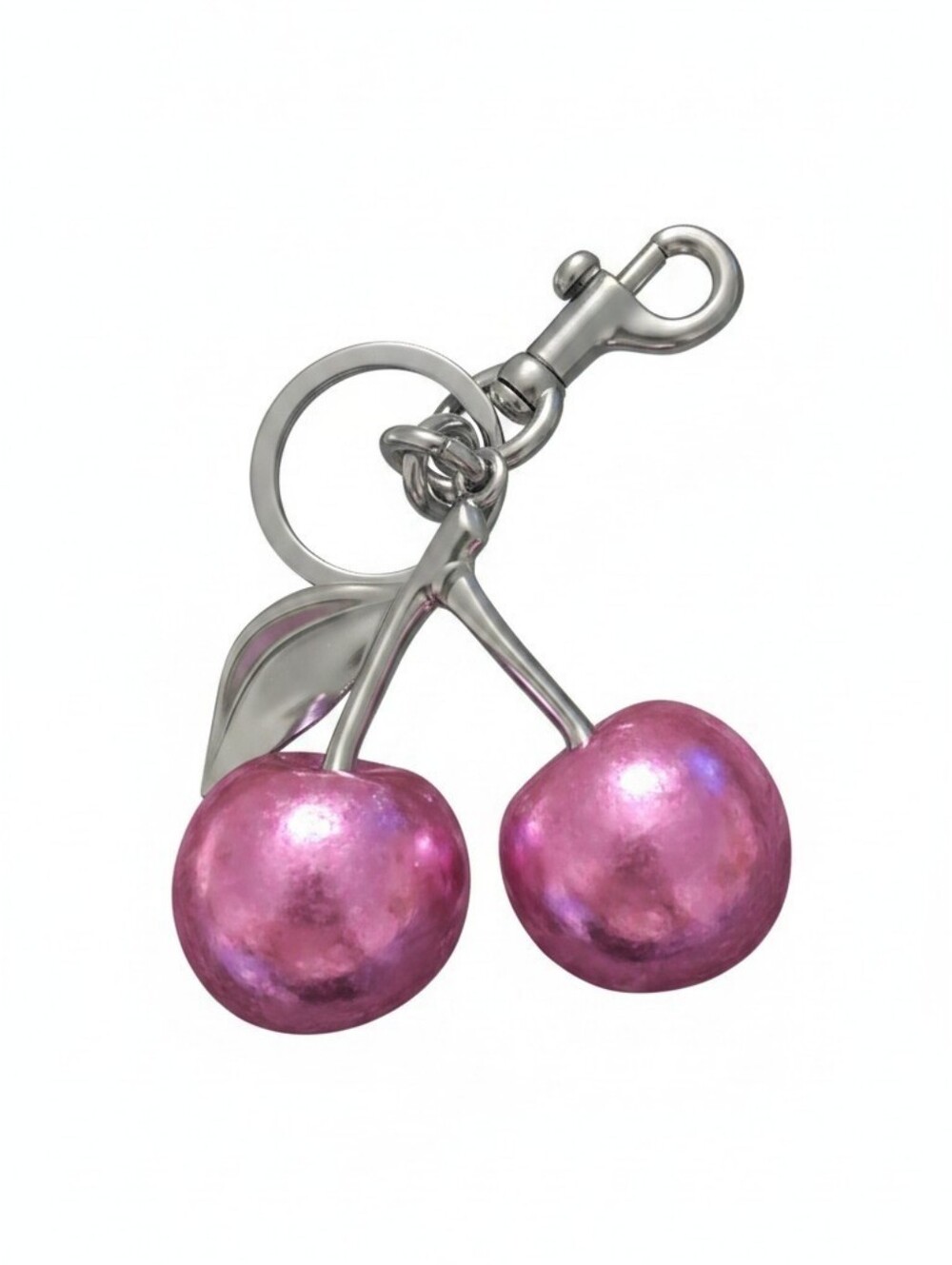 Nwt Sassified Boutique Pink Cherry Keychain Bag Charm